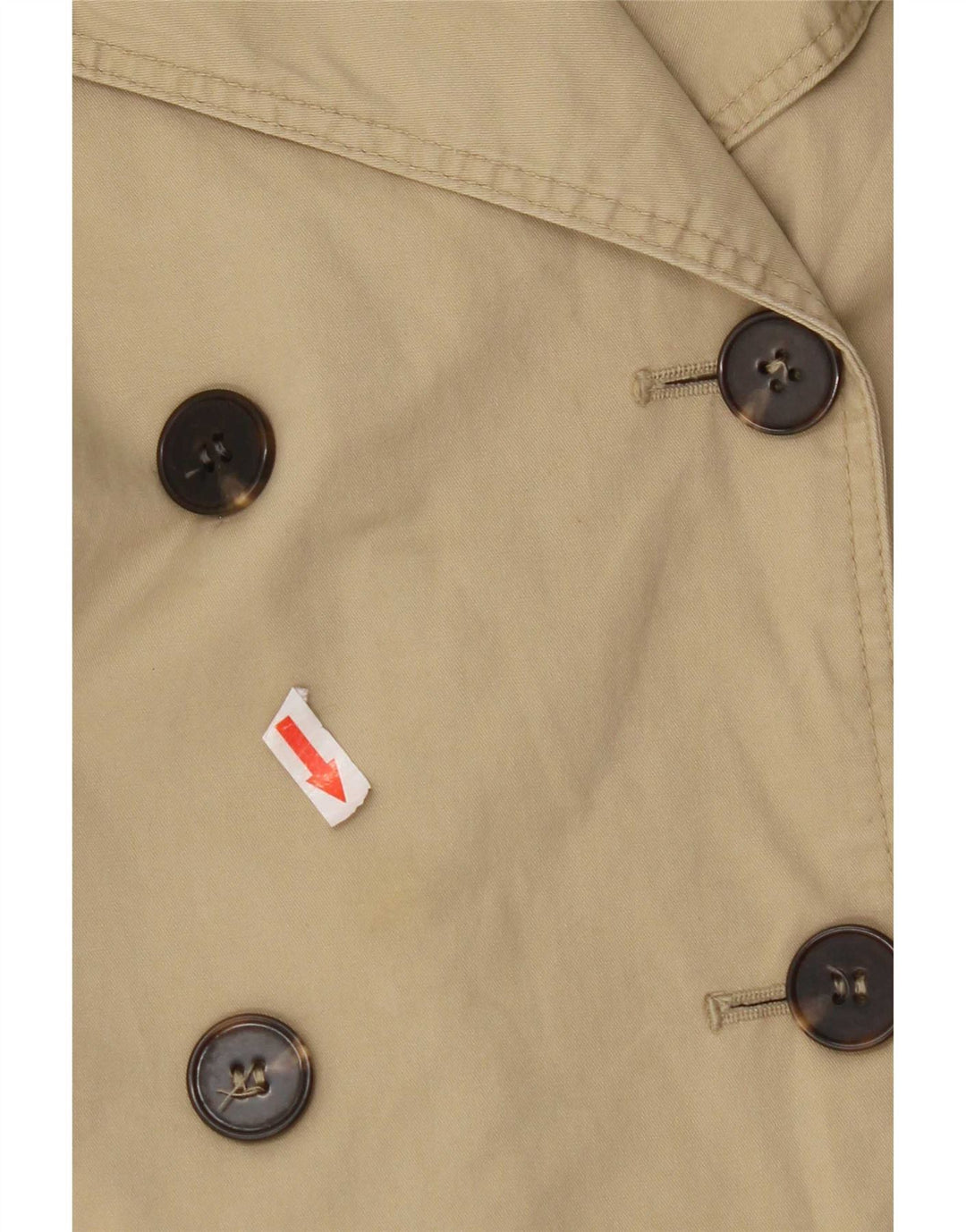 Zara Womens Trench Coat UK 16 Large Beige Cotton