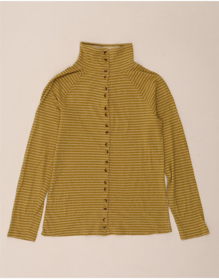 White Stuff Womens Shirt Blouse UK 12 Medium Yellow Striped Cotton