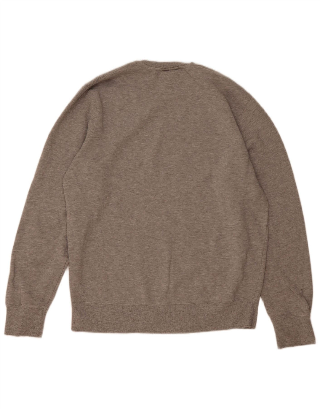 New Balance Mens Sweatshirt Jumper Large Grey Flecked Cotton