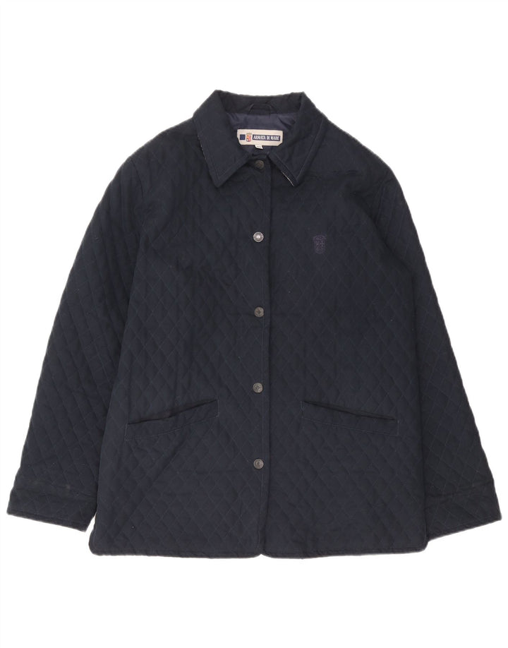 Armata Di Mare Womens Quilted Jacket IT 42 Medium Navy Blue