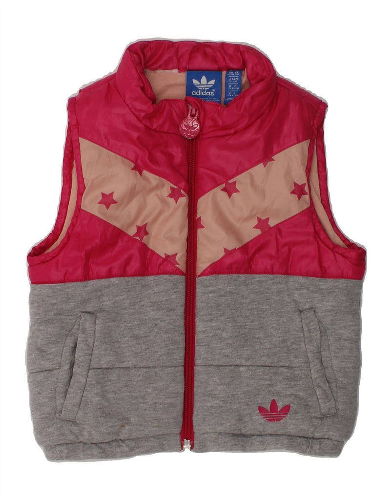 ADIDAS Baby Girls Padded Gilet 6-9 Months Pink Colourblock | Vintage Adidas | Thrift | Second-Hand Adidas | Used Clothing | Messina Hembry 