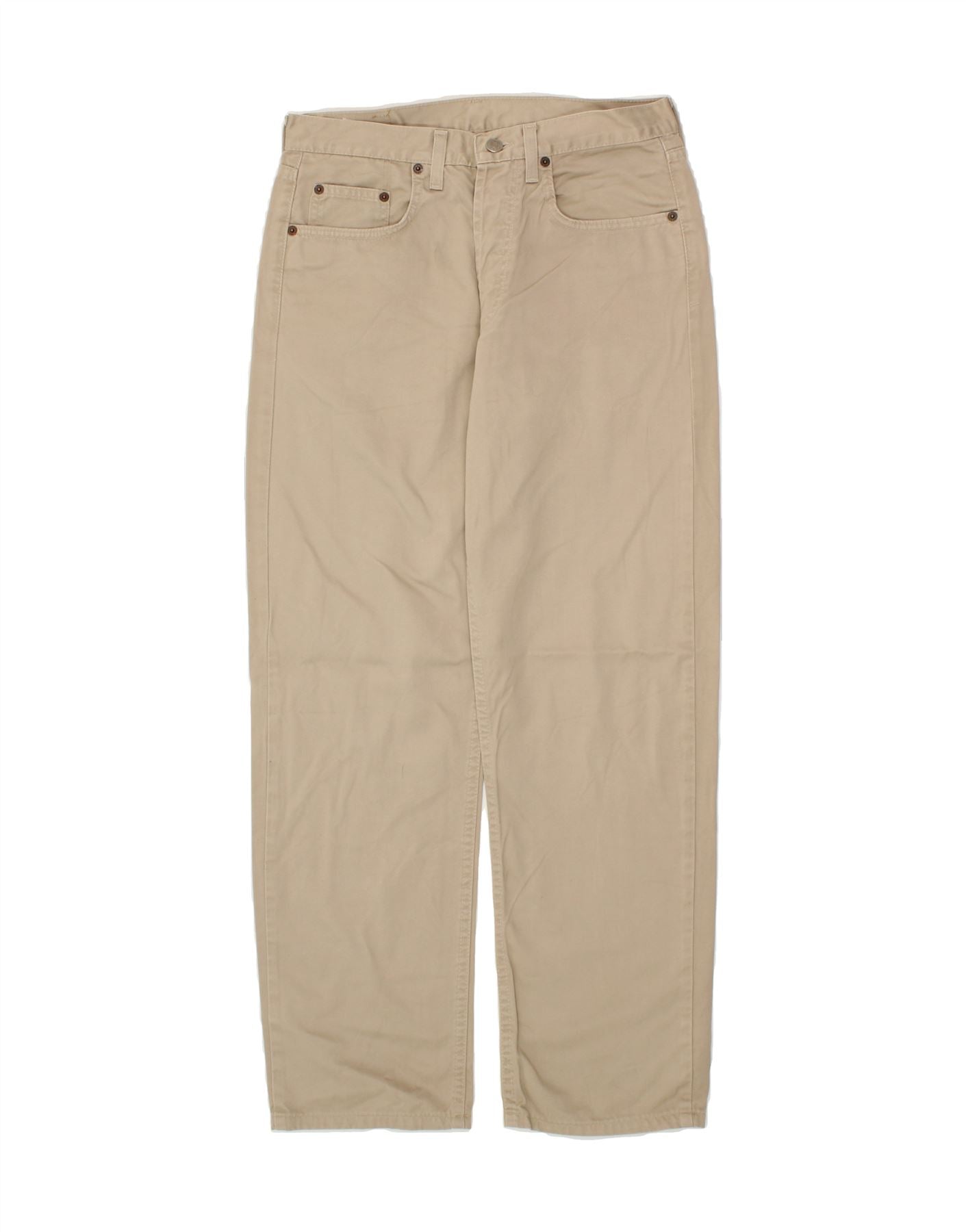 RIFLE Pantaloni casual dritti da uomo W31 L29 Cotone beige