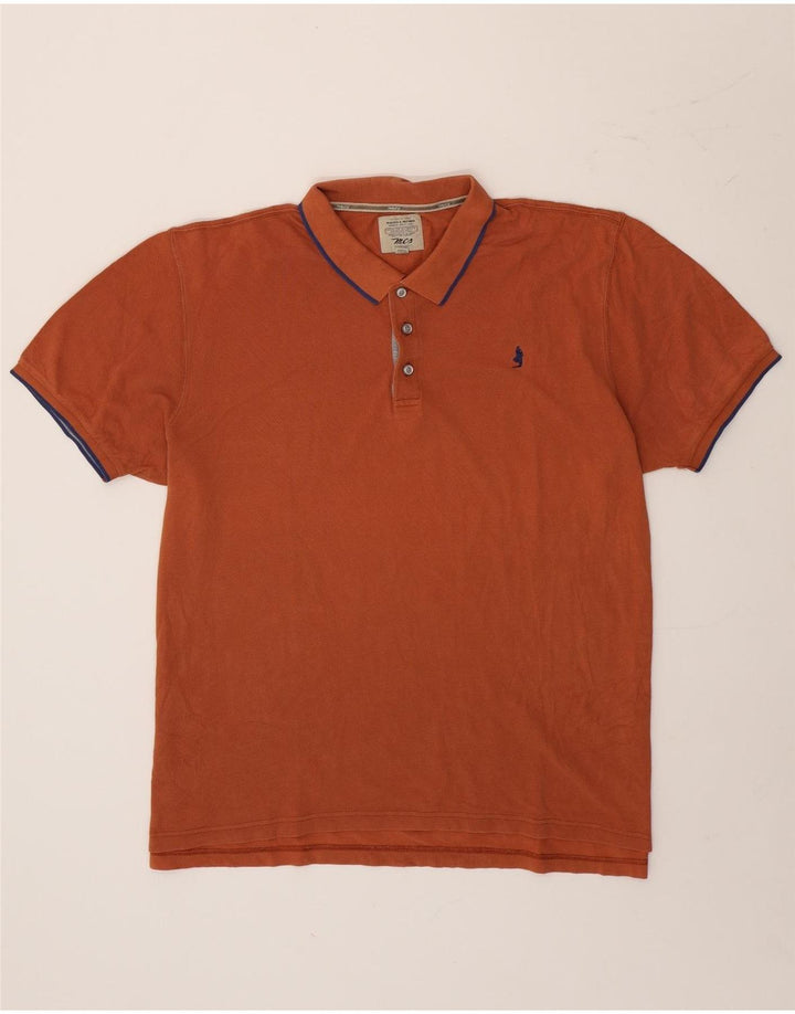 Marlboro Classics Mens Polo Shirt 3XL Brown Striped