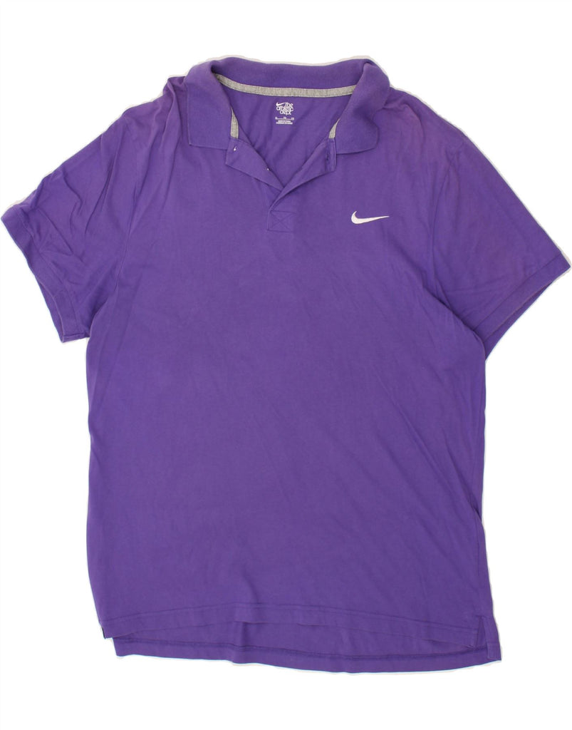 NIKE Mens Tall Polo Shirt XL Purple Cotton | Vintage Nike | Thrift | Second-Hand Nike | Used Clothing | Messina Hembry 