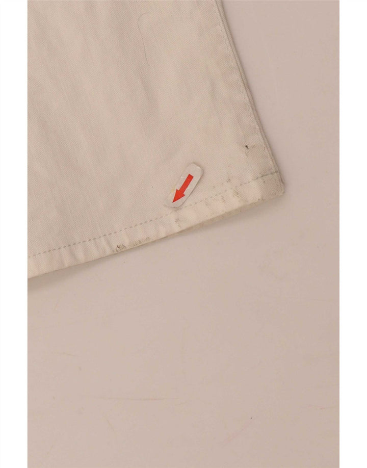 Trussardi Mens Straight Jeans W33 L33 White Cotton