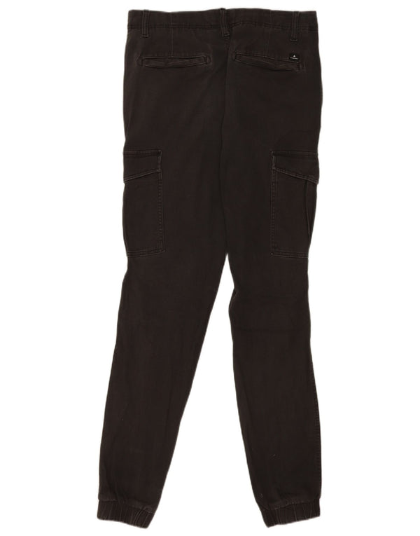 Jack & Jones Mens Marco Slim Joggers Cargo Trousers W32 L34 Black Cotton