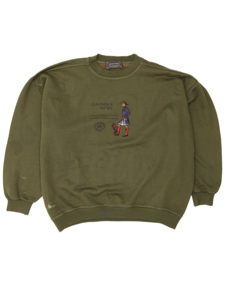 Great Bay Mens Graphic Sweatshirt Jumper XL Khaki