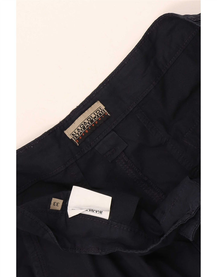 Napapijri Mens Chino Shorts W33 Medium Navy Blue