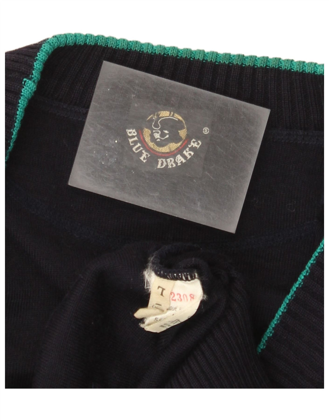 Blue Drake Mens Cardigan Sweater Large Navy Blue Wool