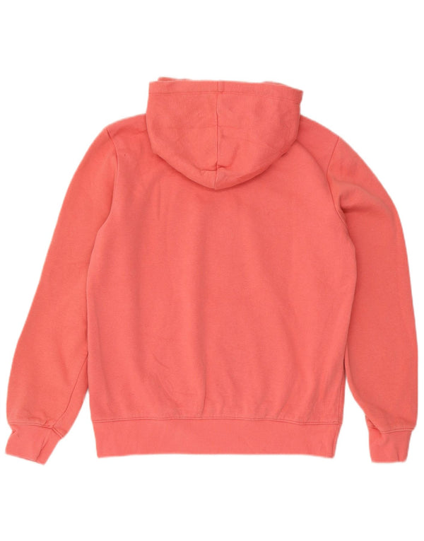 Champion Womens Graphic Hoodie Jumper UK 16 Large Pink Cotton