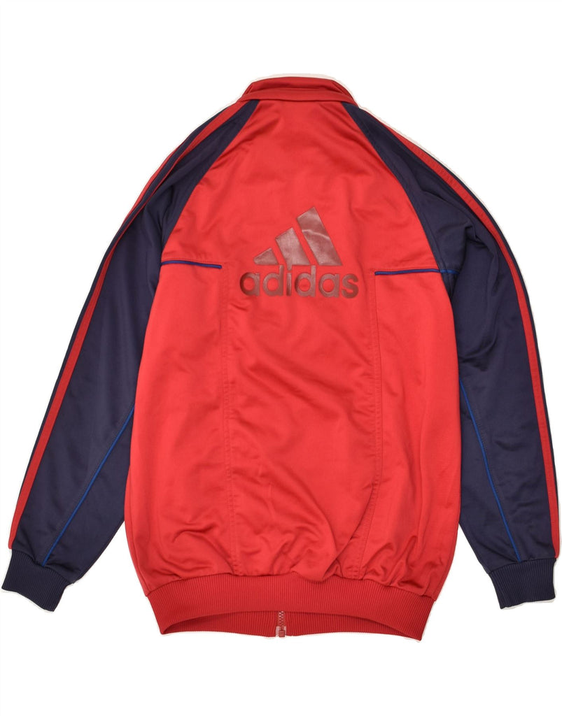 ADIDAS Boys Graphic Tracksuit Top Jacket 11-12 Years Red Colourblock | Vintage Adidas | Thrift | Second-Hand Adidas | Used Clothing | Messina Hembry 