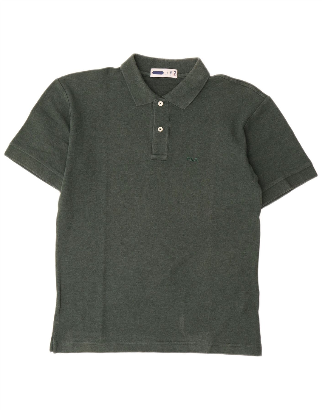 Fila Mens Polo Shirt Small Green Cotton