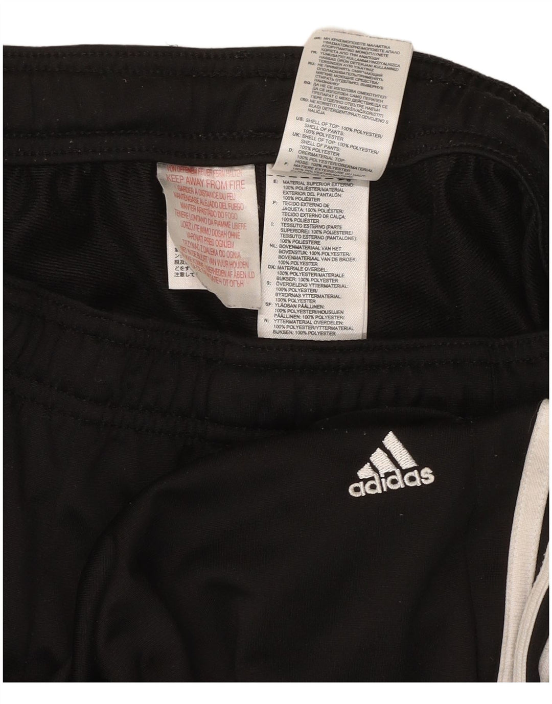 ADIDAS Womens Tracksuit Trousers Joggers UK 10 Small Black Polyester