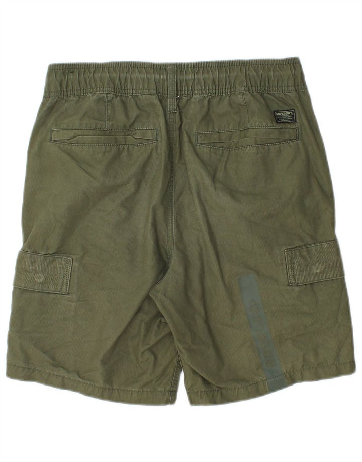 Superdry Mens Cargo Shorts Small W30  Green Cotton