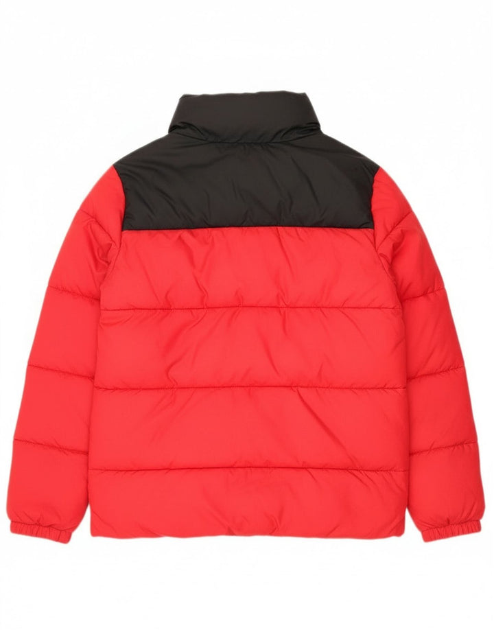 Columbia Boys Padded Jacket 14-15 Years Large Red Colourblock Polyester