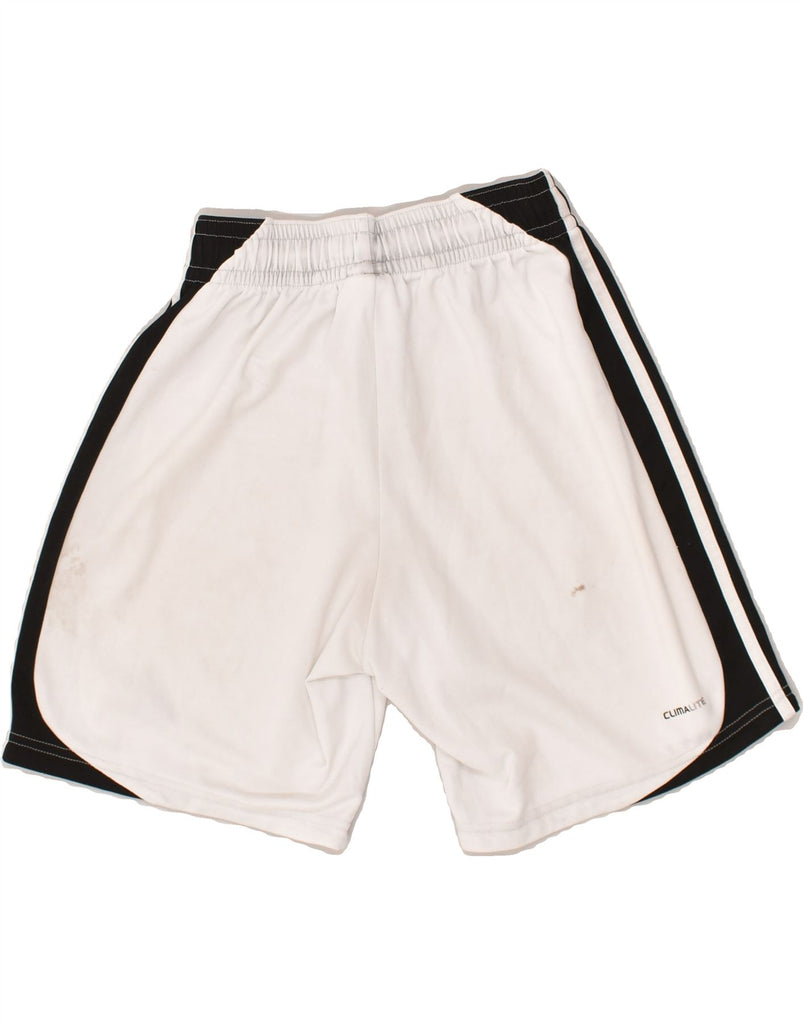 ADIDAS Boys Sport Shorts 7-8 Years White Polyester | Vintage Adidas | Thrift | Second-Hand Adidas | Used Clothing | Messina Hembry 