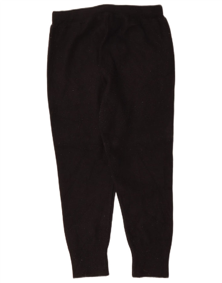 Zara Womens Tracksuit Trousers Joggers UK 14 Medium Black Viscose