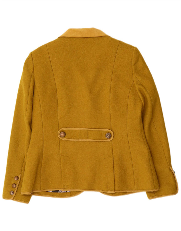 Joe Browns Womens 3 Button Blazer Jacket UK 16 Large Khaki Wool