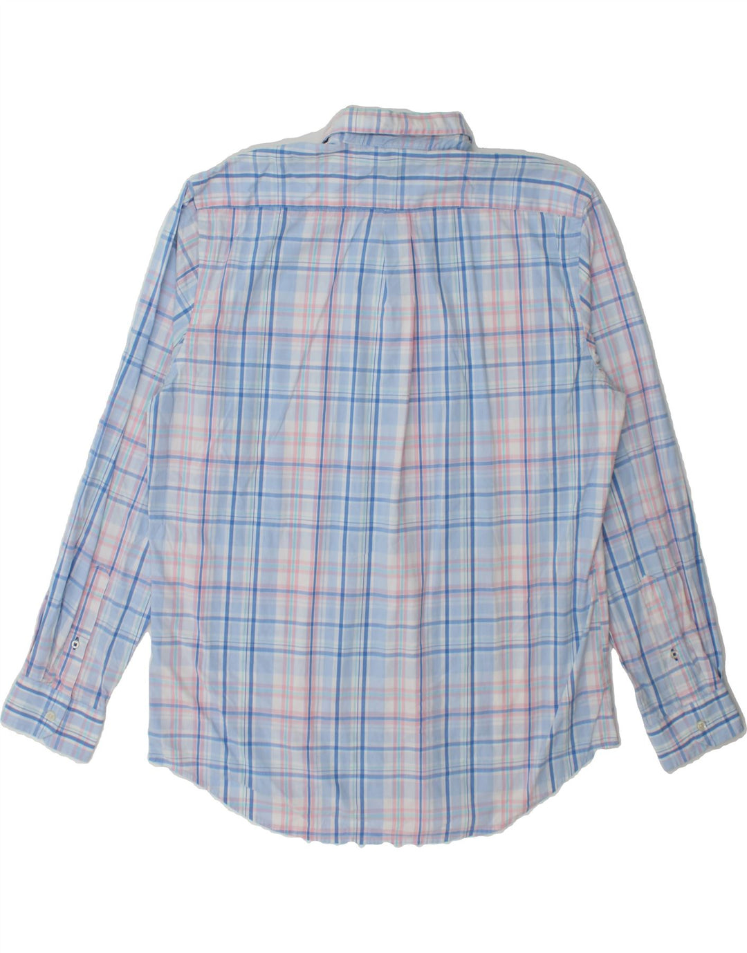 IZOD Mens Shirt Large Blue Check Cotton Vintage Izod and Second-Hand Izod from Messina Hembry 