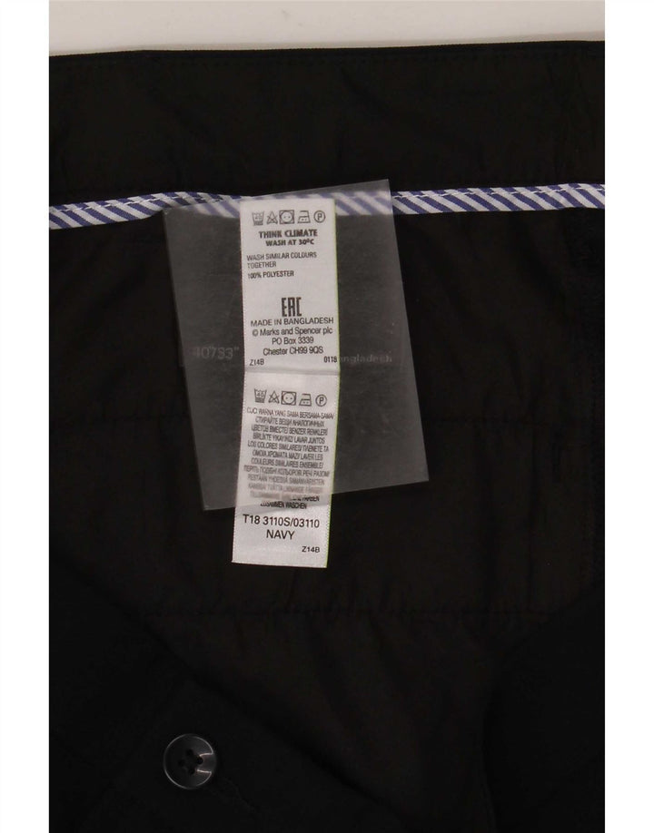 Marks & Spencer Mens Slim Chino Trousers W40 L33 Navy Blue Polyester