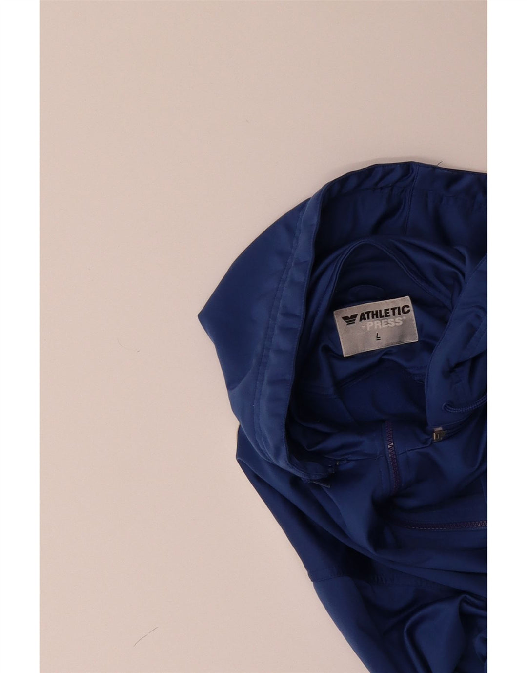 VINTAGE Mens Zip Hoodie Sweater Large Blue Polyester Vintage Vintage and Second-Hand Vintage from Messina Hembry 