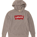 LEVI'S Mens Graphic Hoodie Jumper Small Grey Vintage Levi's and Second-Hand Levi's from Messina Hembry 