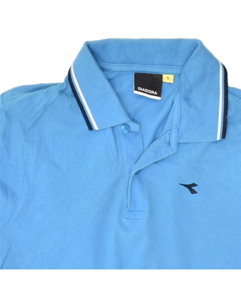 DIADORA Mens Polo Shirt Small Blue Cotton | Vintage Diadora | Thrift | Second-Hand Diadora | Used Clothing | Messina Hembry 