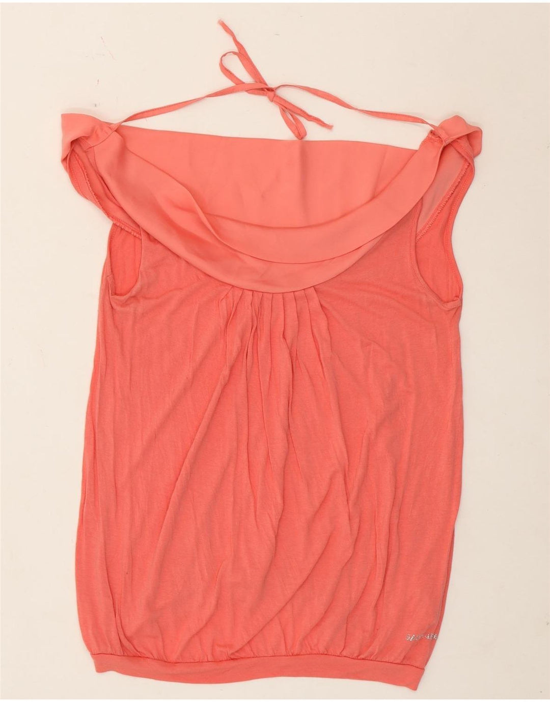 Gaudi Womens Sleeveless Off Shoulder Top UK 8 Small Pink Viscose