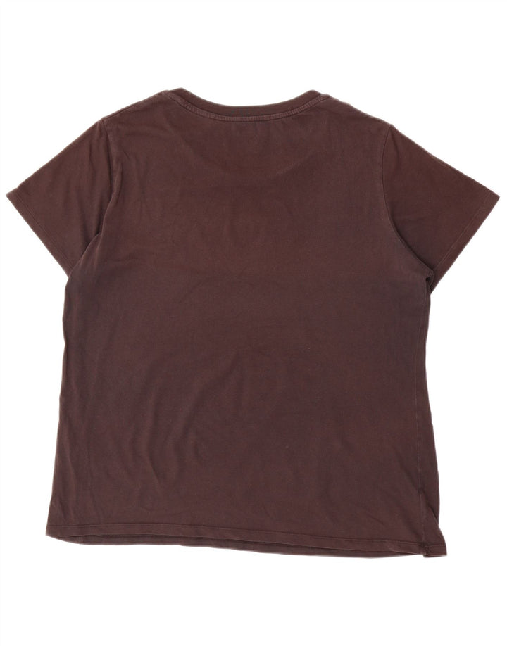 LEVI'S Womens Graphic T-Shirt Top UK 18 XL Brown