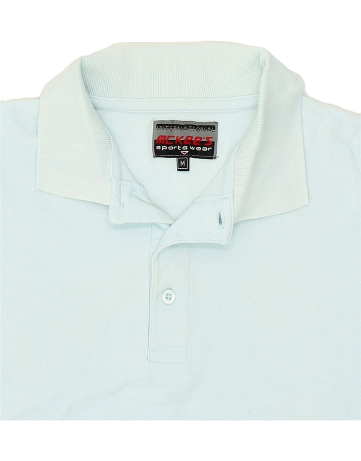 MC KEE'S Mens Polo Shirt Medium Blue Cotton Vintage MC Kee's and Second-Hand MC Kee's from Messina Hembry 