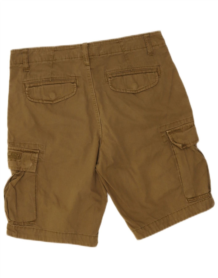 Napapijri Mens Cargo Shorts W30 Medium Khaki Cotton