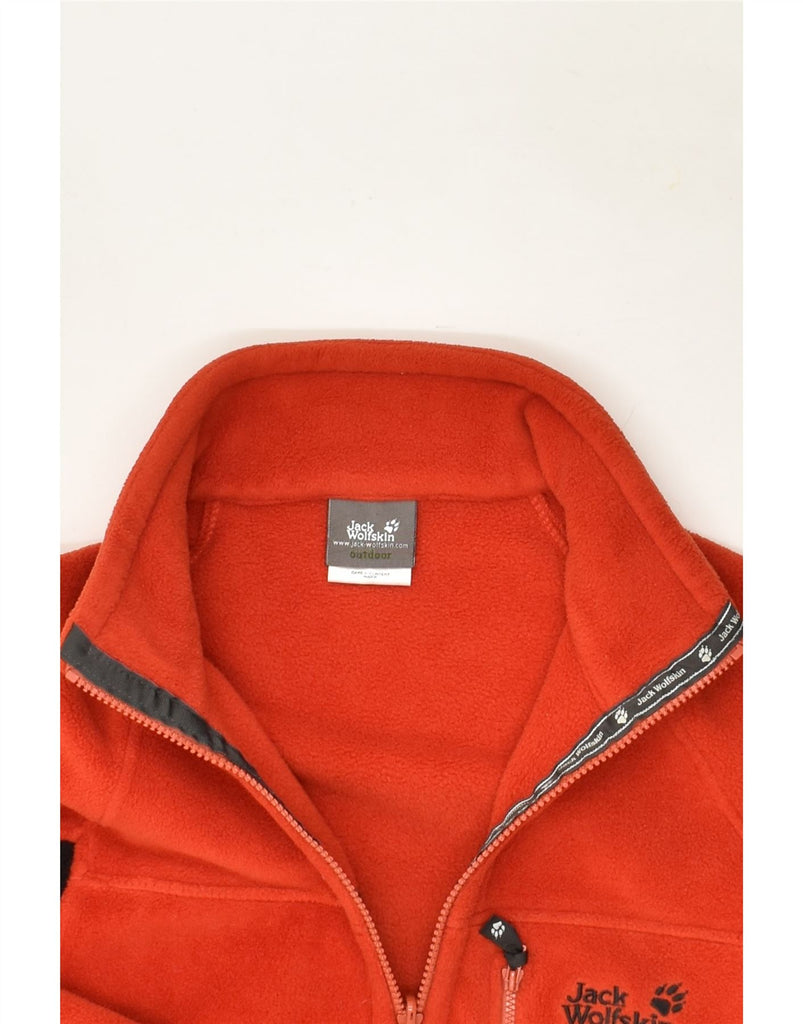 JACK WOLFSKIN Mens Fleece Jacket UK 40/42 Large Orange Colourblock | Vintage Jack Wolfskin | Thrift | Second-Hand Jack Wolfskin | Used Clothing | Messina Hembry 