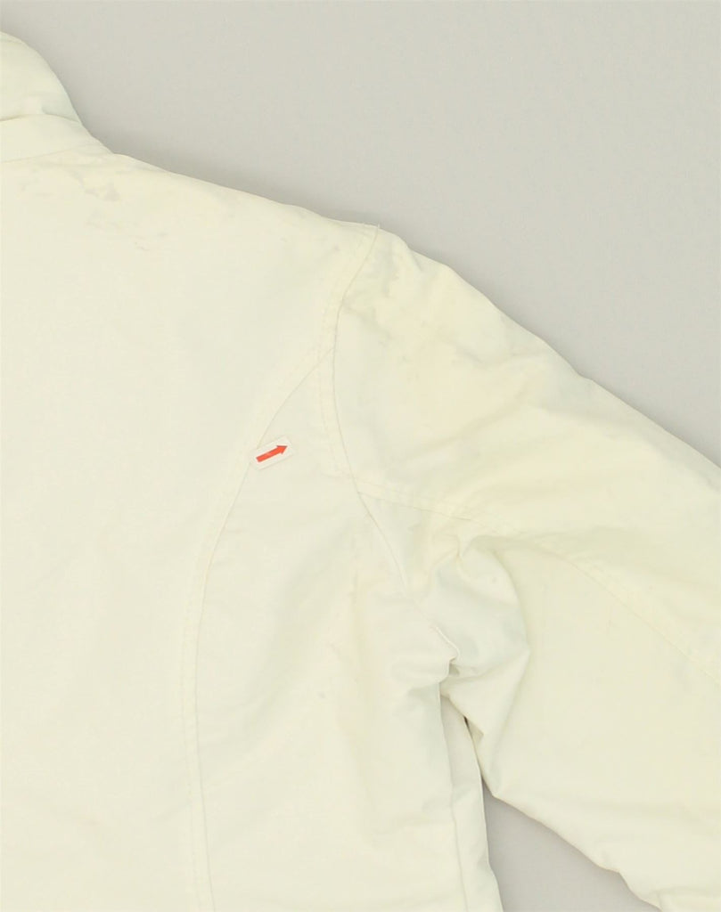 REFRIGUE Womens Windbreaker Jacket UK 14 Large White Nylon | Vintage Refrigue | Thrift | Second-Hand Refrigue | Used Clothing | Messina Hembry 