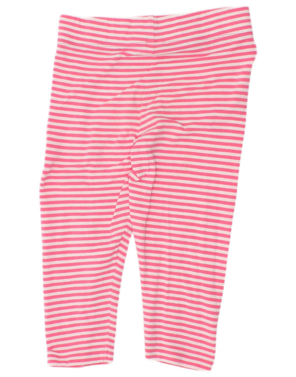 Boden Girls Leggings 6-7 Years Pink Striped Cotton