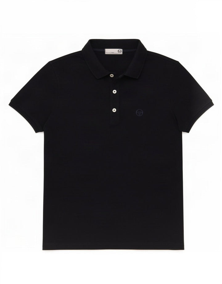 Sergio Tacchini Womens Polo Shirt UK 14 Medium Navy Blue