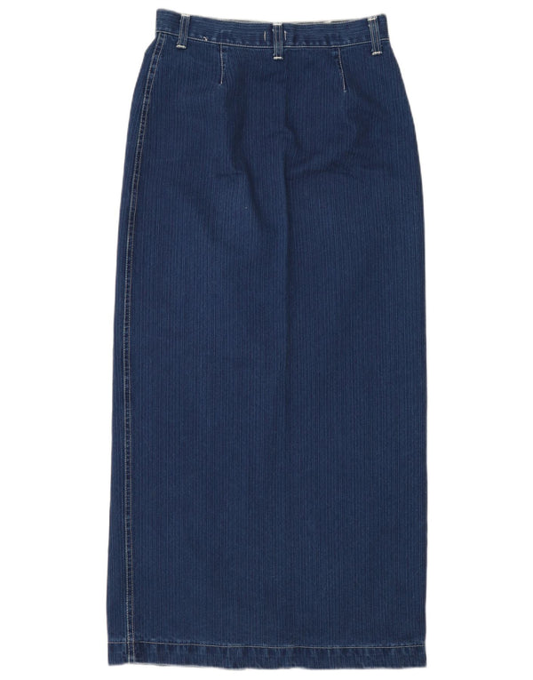 X-CAPE Womens High Waist Denim Maxi Skirt IT 44 Medium W26 Blue Cotton