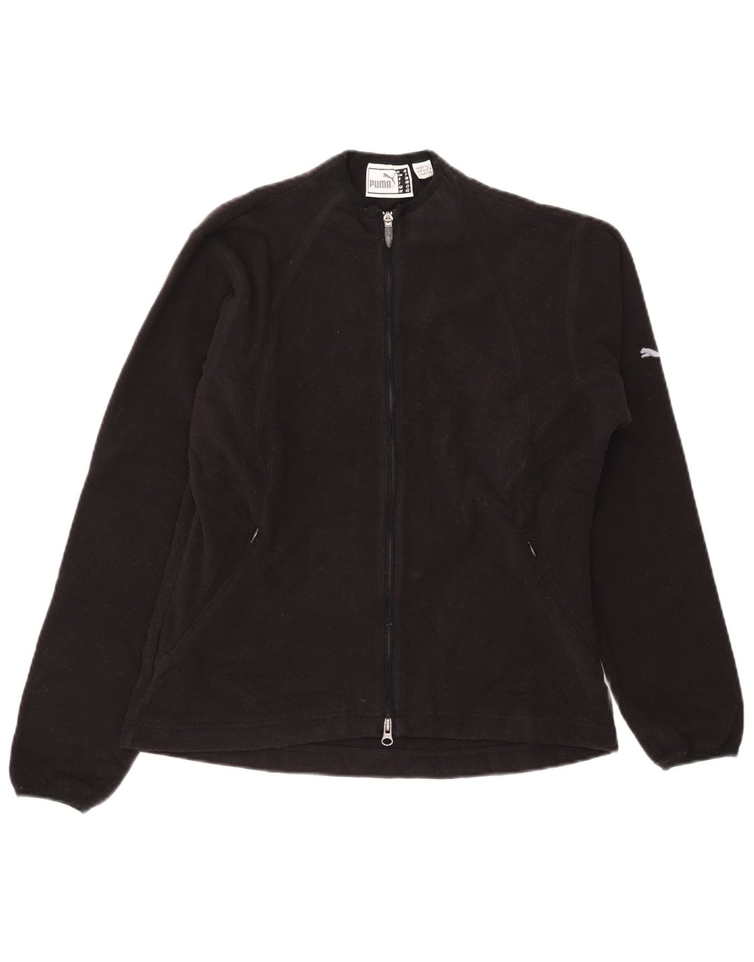 Puma Womens Fleece Jacket UK 12 Medium Black Polyester
