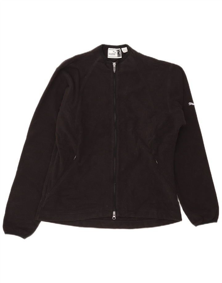 Puma Womens Fleece Jacket UK 12 Medium Black Polyester