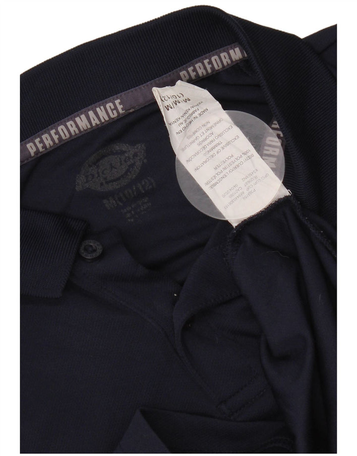 Dickies Boys Polo Shirt 10-11 Years Medium Navy Blue Polyester
