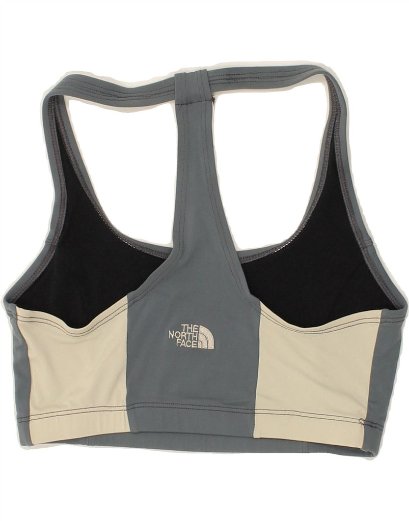 THE NORTH FACE Womens Sport Bra Vest Top UK 12 Medium Grey Colourblock | Vintage The North Face | Thrift | Second-Hand The North Face | Used Clothing | Messina Hembry 