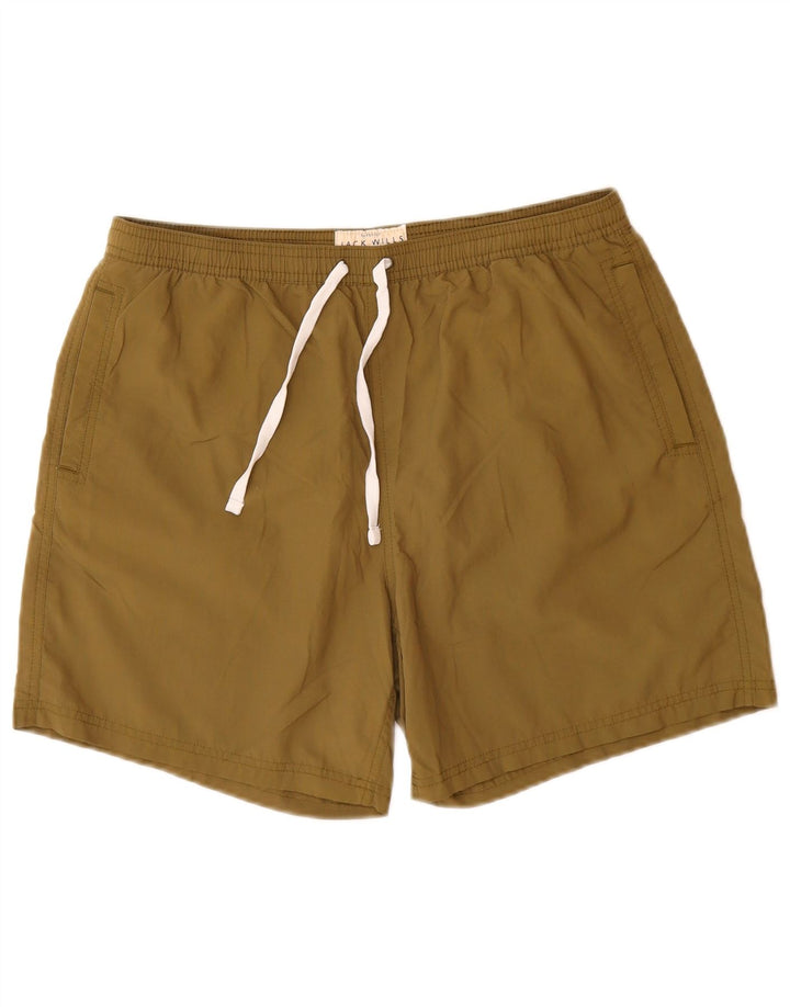Jack Wills Mens Swimming Shorts Medium  Khaki Polyamide