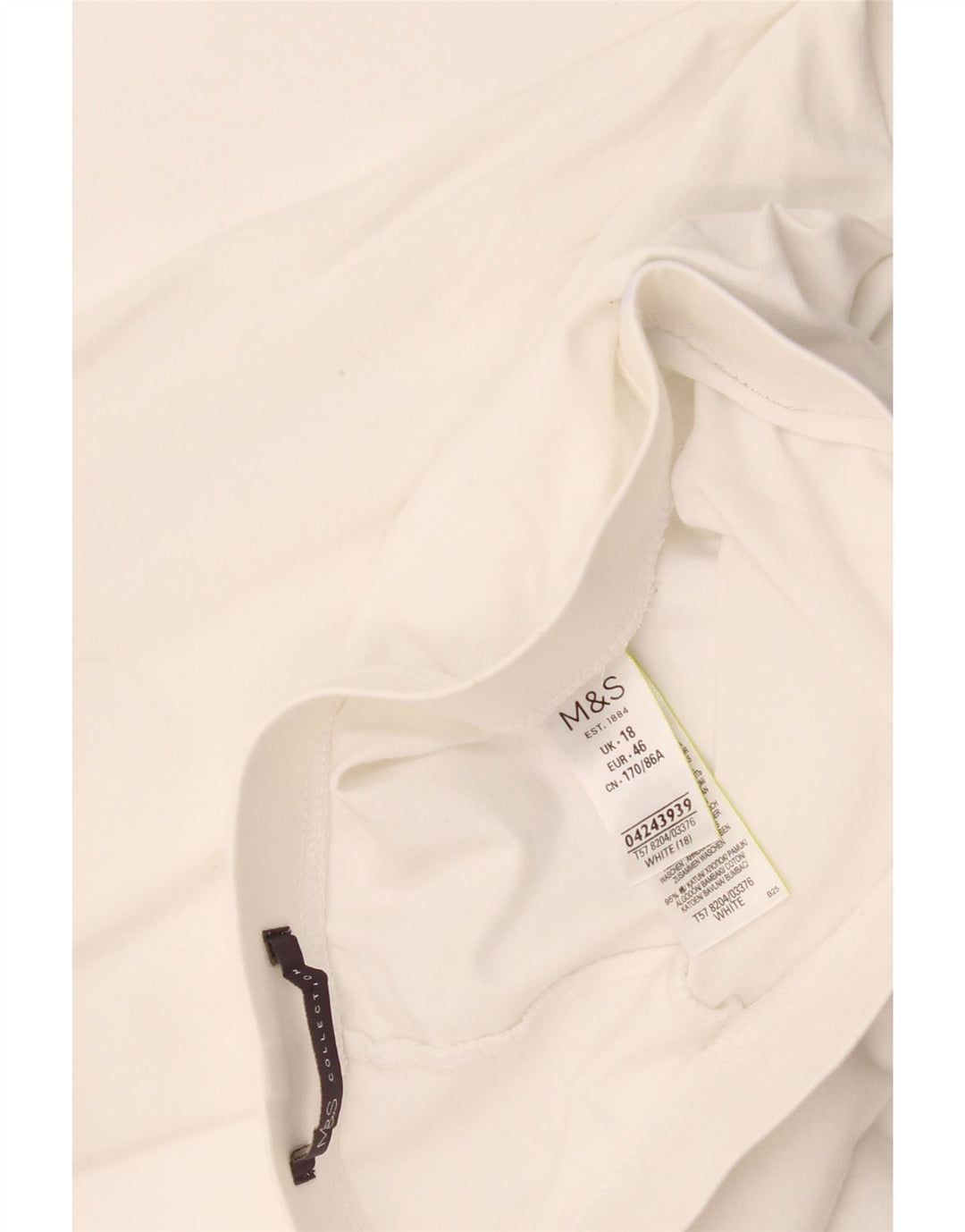 Marks & Spencer Womens Capri Leggings UK 18 XL White Cotton