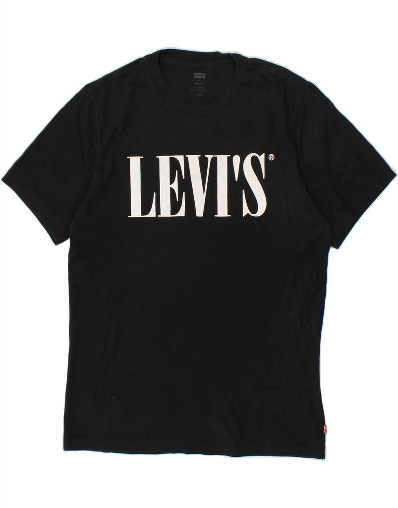 LEVI'S Mens Relaxed Fit Graphic T-Shirt Top Small Black Cotton | Vintage Levi's | Thrift | Second-Hand Levi's | Used Clothing | Messina Hembry 