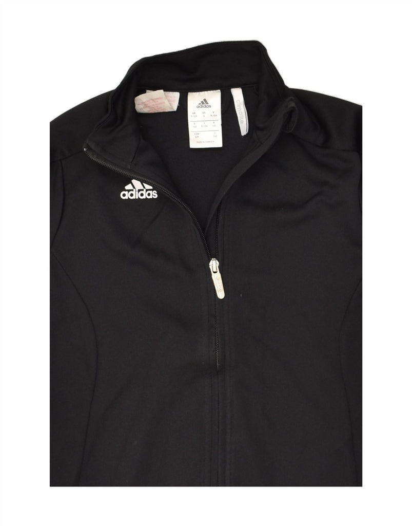 ADIDAS Boys Climalite Tracksuit Top Jacket 9-10 Years Black Polyester | Vintage Adidas | Thrift | Second-Hand Adidas | Used Clothing | Messina Hembry 