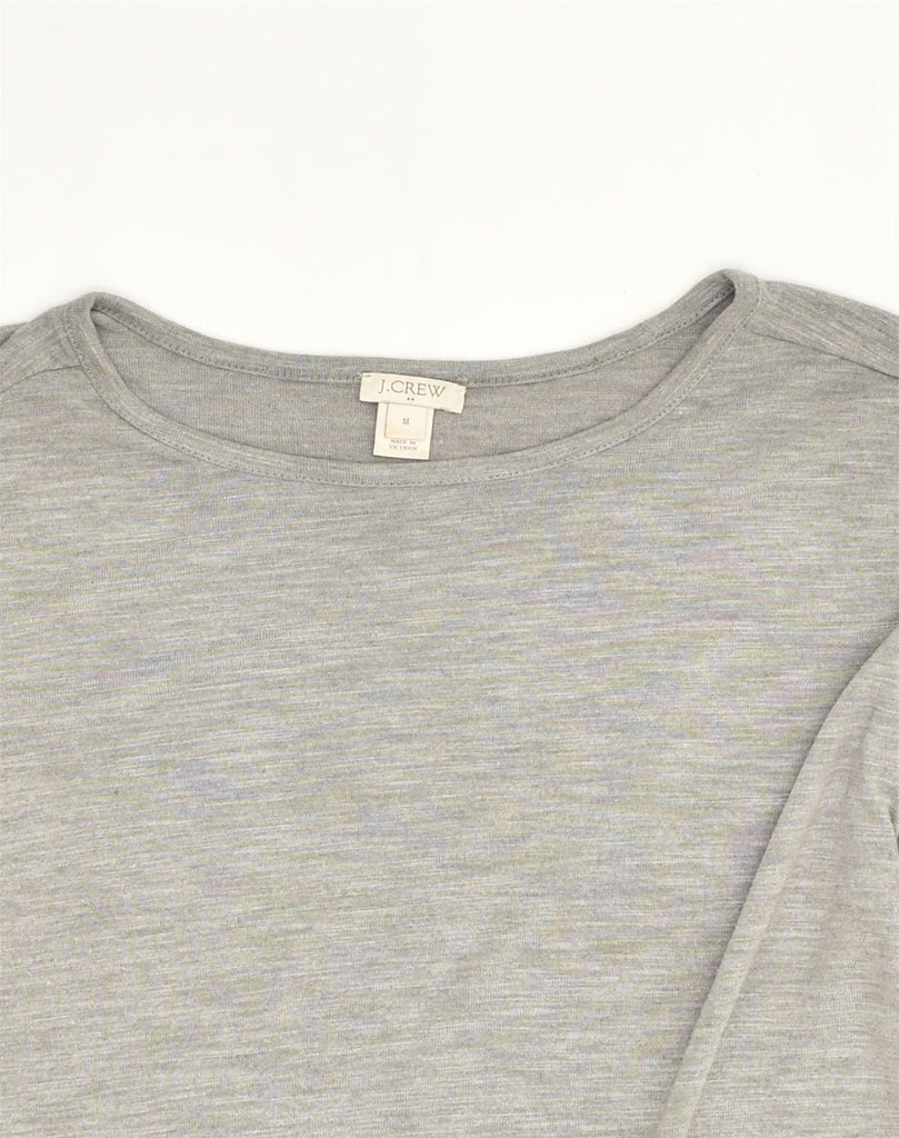 J. CREW Womens Top Long Sleeve UK 14 Medium Grey Colourblock Viscose | Vintage J. Crew | Thrift | Second-Hand J. Crew | Used Clothing | Messina Hembry 