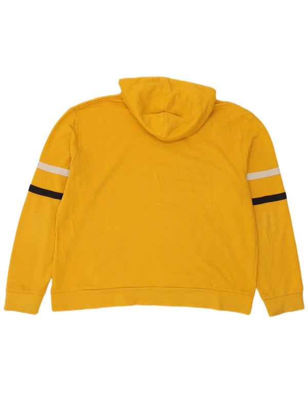 Nike Mens Track&Field Graphic Hoodie Jumper UK 47/49 2XL Yellow Striped