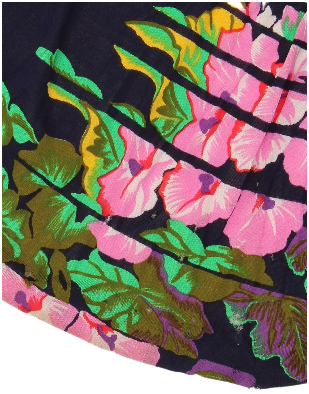 VINTAGE Womens High Waist Maxi Skirt IT 40 Small W24  Navy Blue Floral