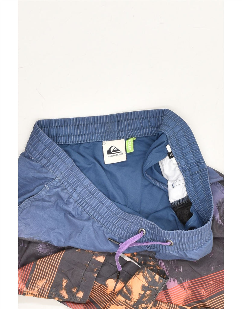 QUIKSILVER Boys Graphic Swimming Shorts 15-16 Years XL Blue | Vintage Quiksilver | Thrift | Second-Hand Quiksilver | Used Clothing | Messina Hembry 