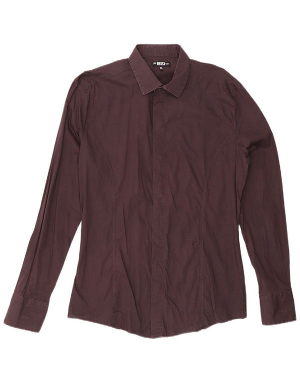 Datch Mens Shirt XL Brown Cotton