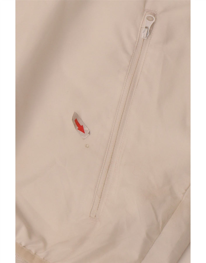 Adidas Mens Climalite Hooded Windbreaker Jacket UK 40 Large White Polyester
